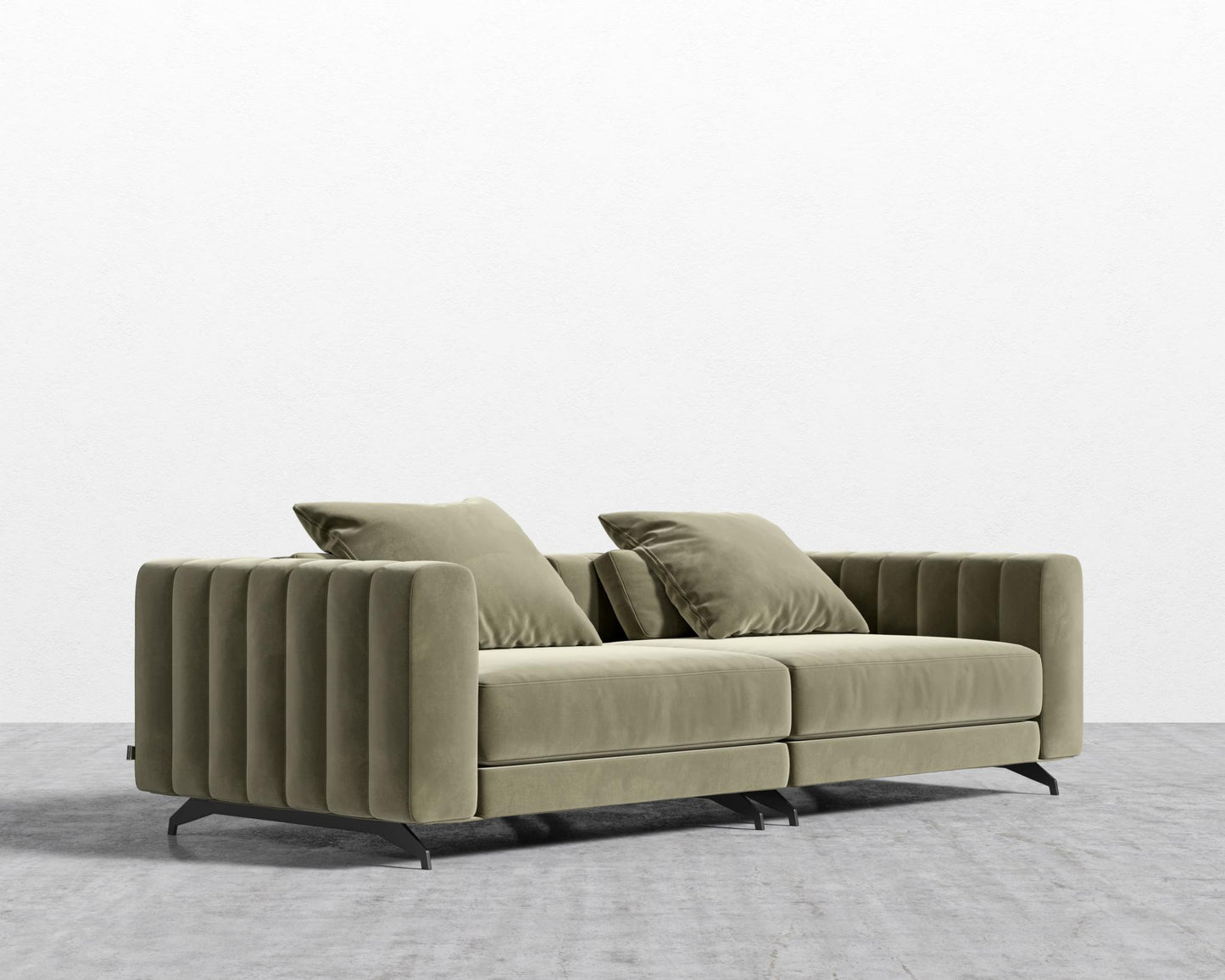 Berlin Sofa - Signature Plush Velvet - Olive Green
