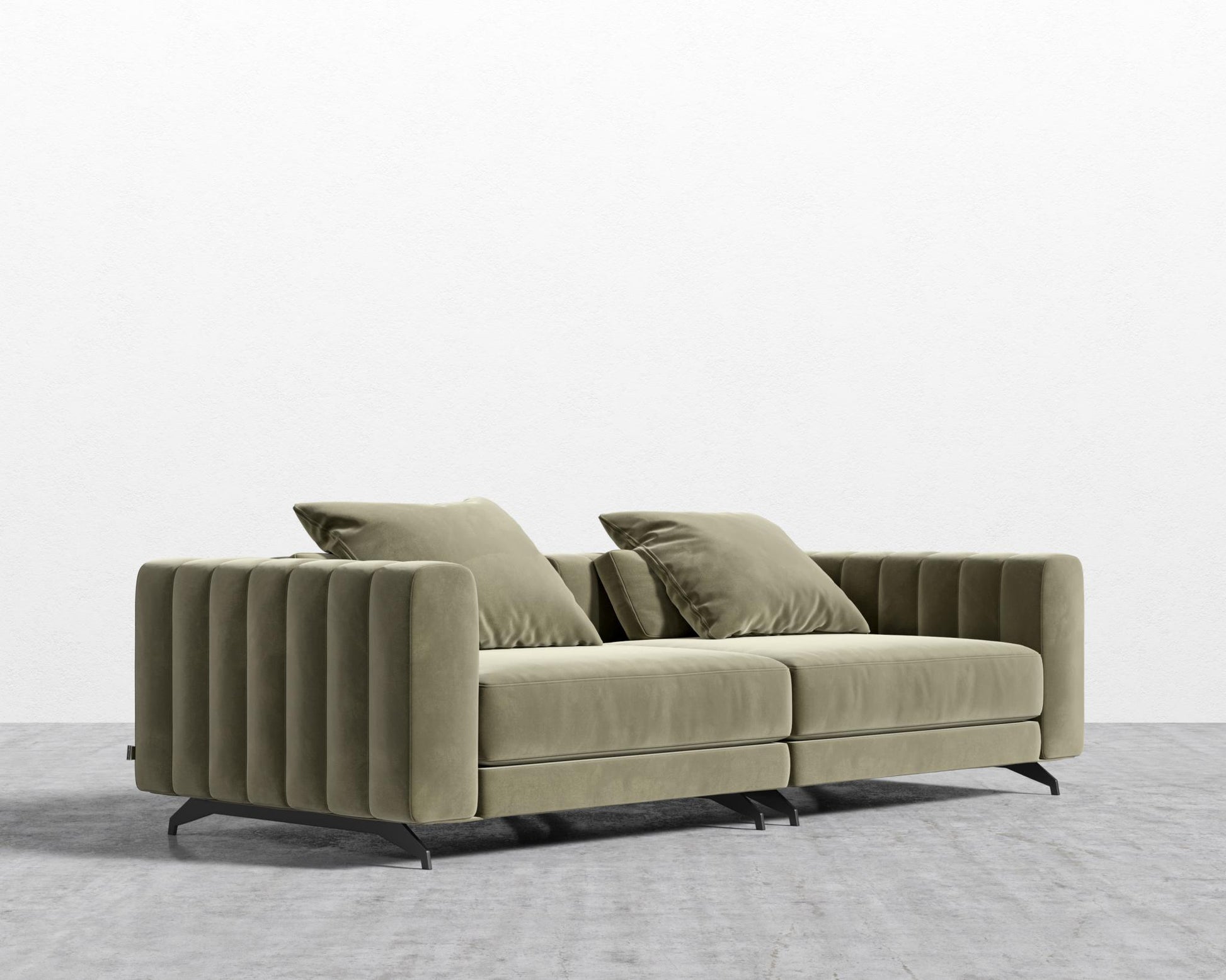 Berlin Sofa - Signature Plush Velvet - Olive Green