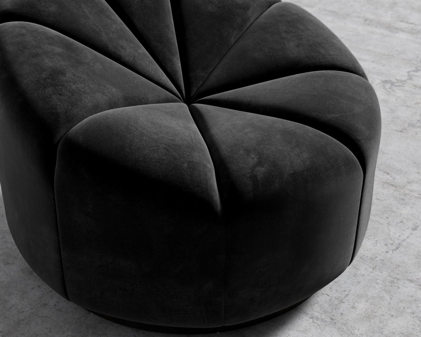 Vonn Lounge Chair - Plush Velvet - Black2022