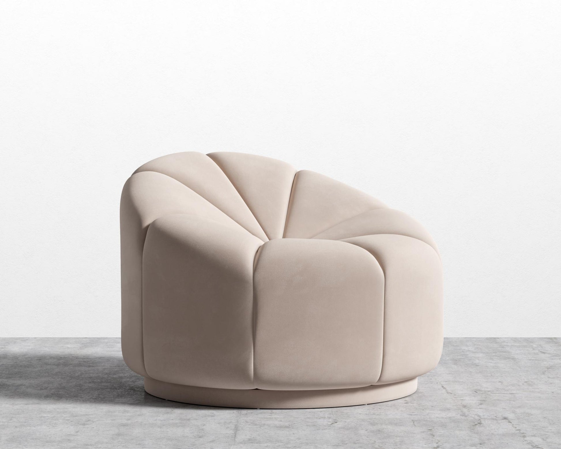 Vonn Lounge Chair - Plush Velvet - Blush