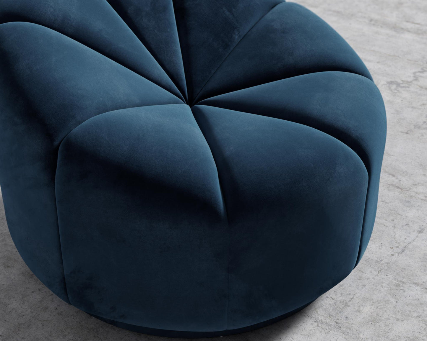 Vonn Lounge Chair - Plush Velvet - Cobalt