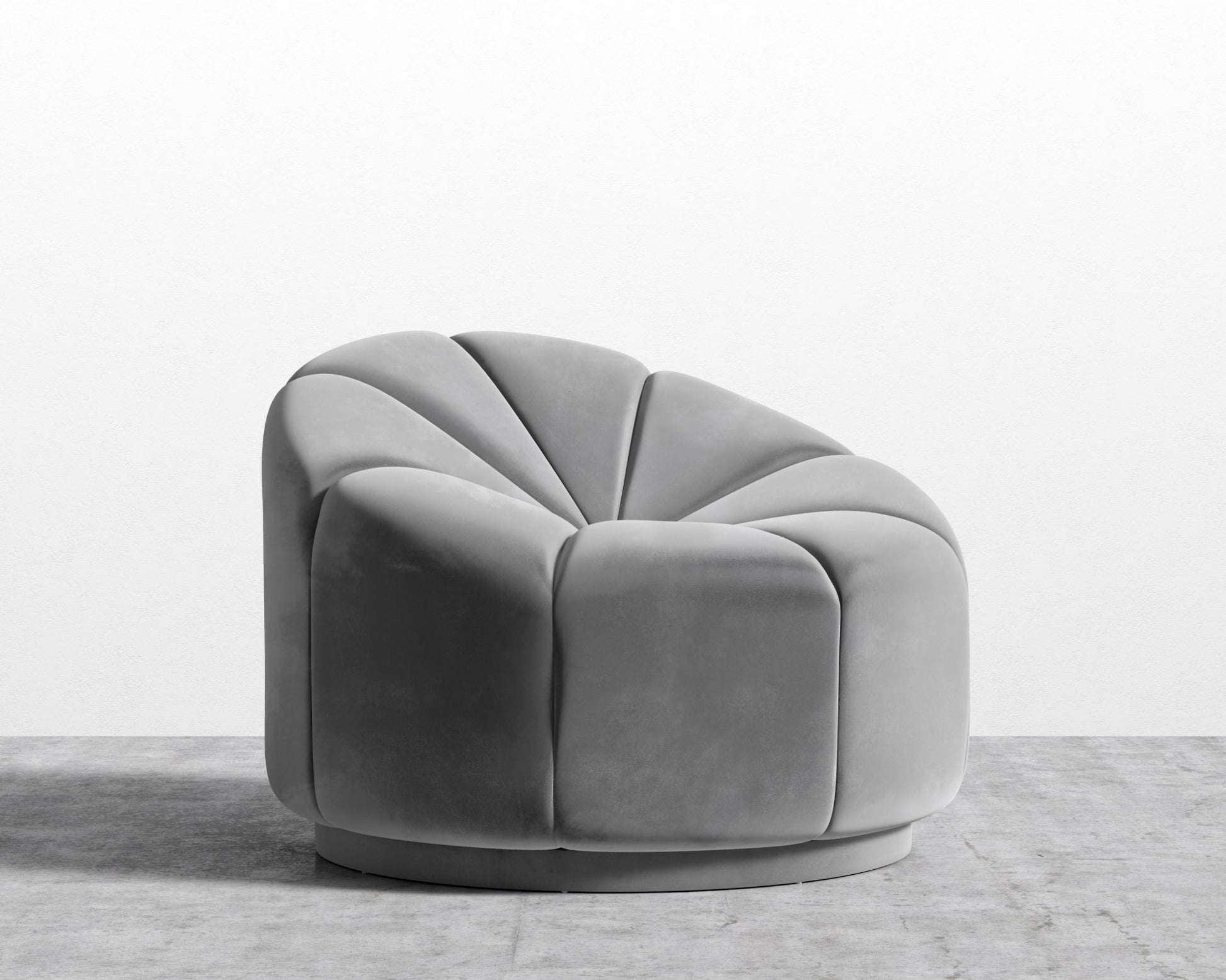 Vonn Lounge Chair - Plush Velvet - Glacier Grey