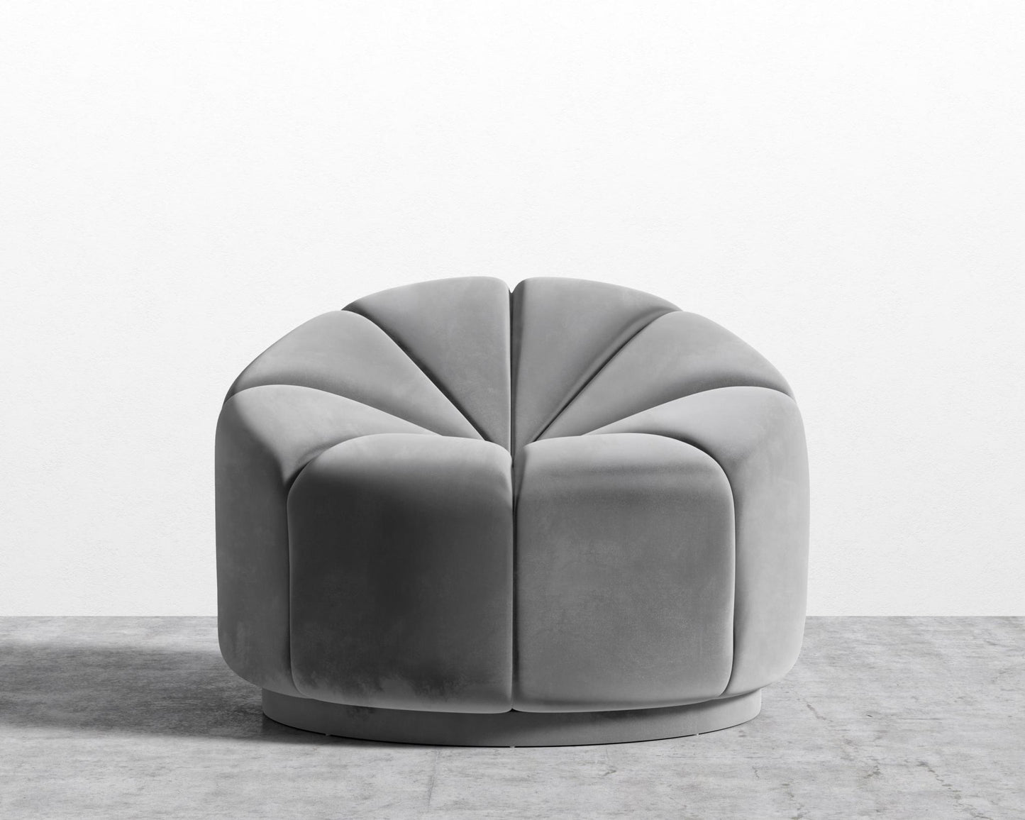 Vonn Lounge Chair - Plush Velvet - Glacier Grey