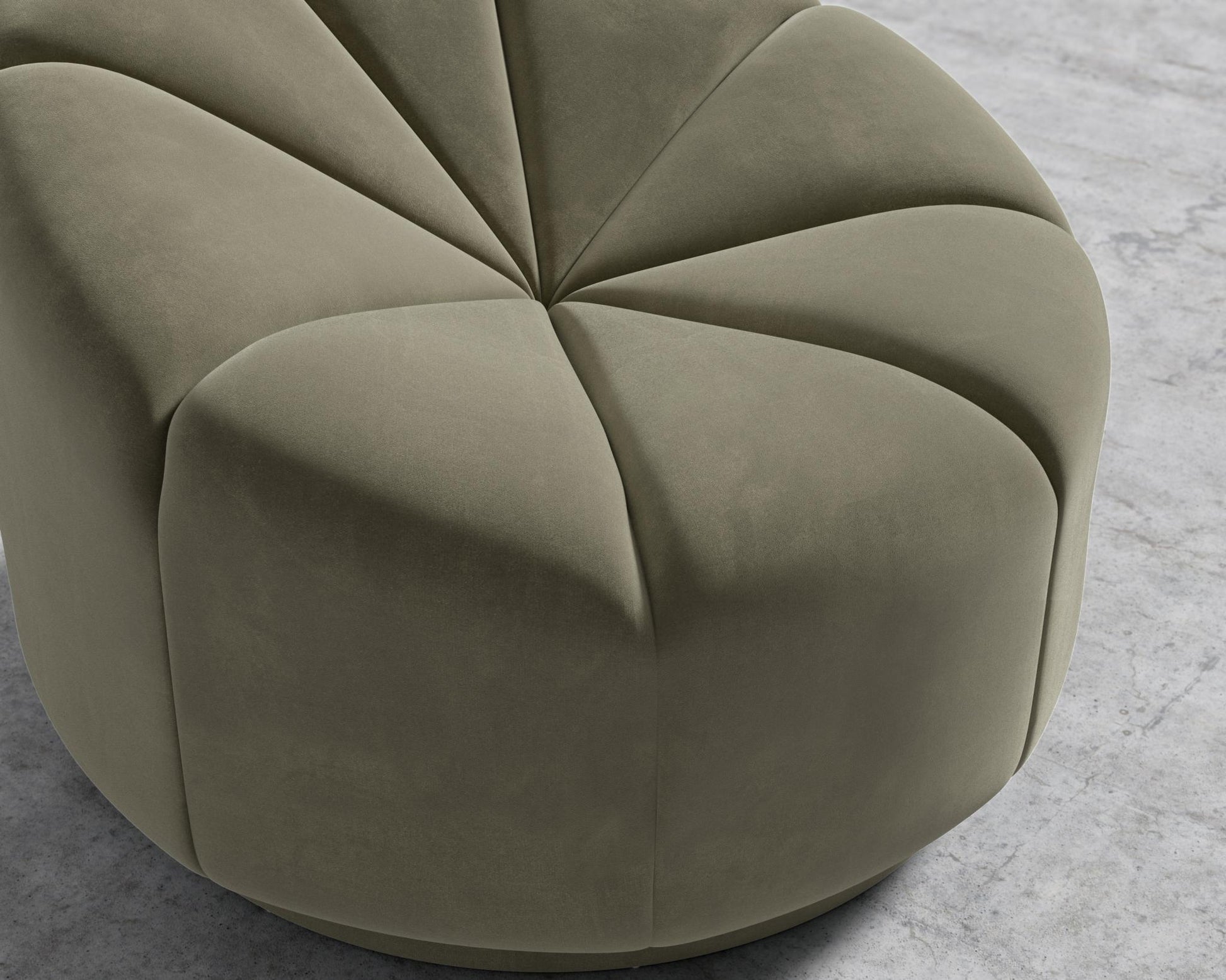 Vonn Lounge Chair - Plush Velvet - Olive Green