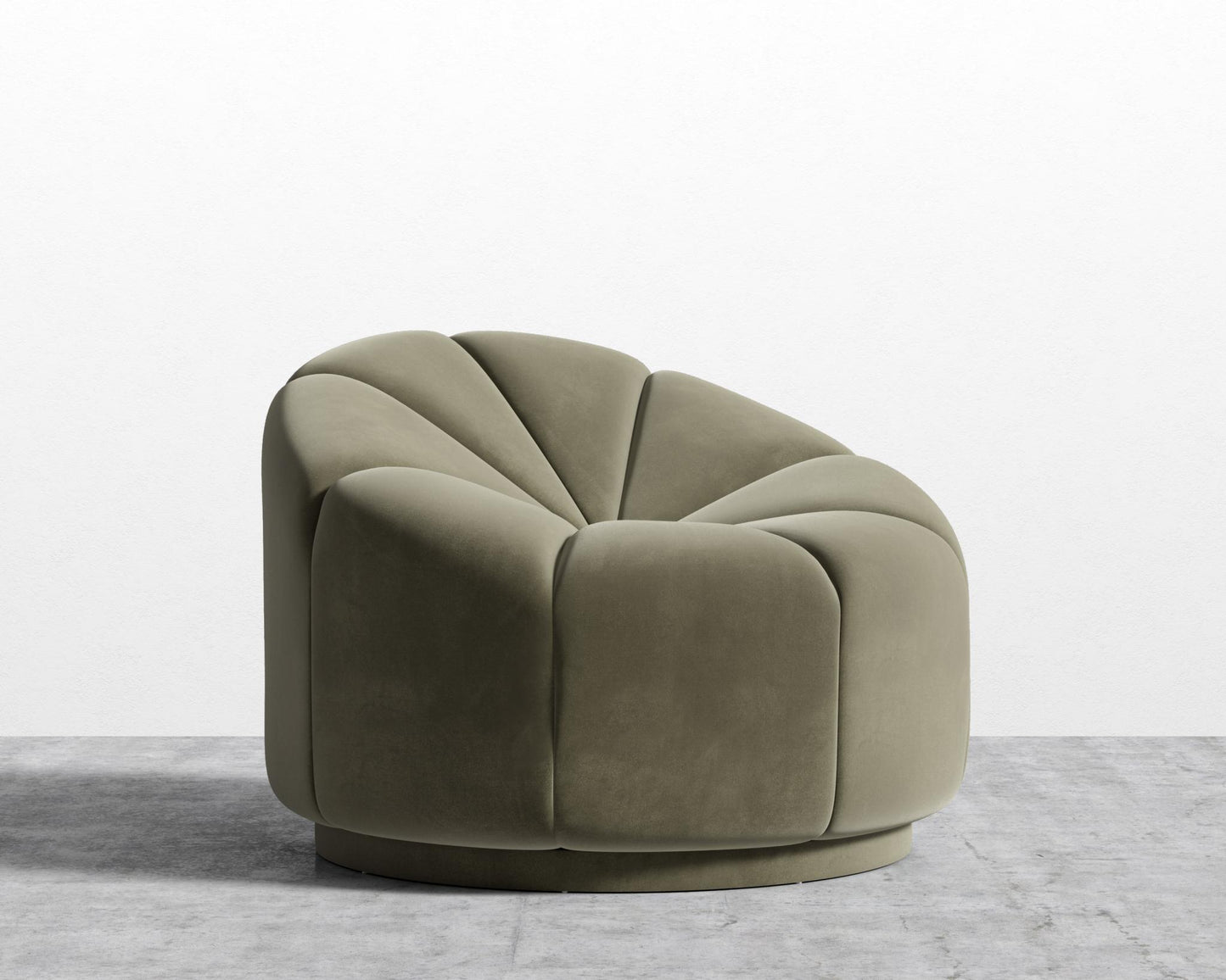 Vonn Lounge Chair - Plush Velvet - Olive Green