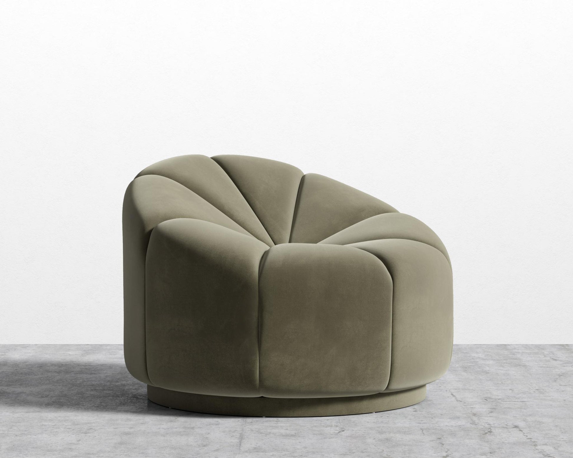 Vonn Lounge Chair - Plush Velvet - Olive Green