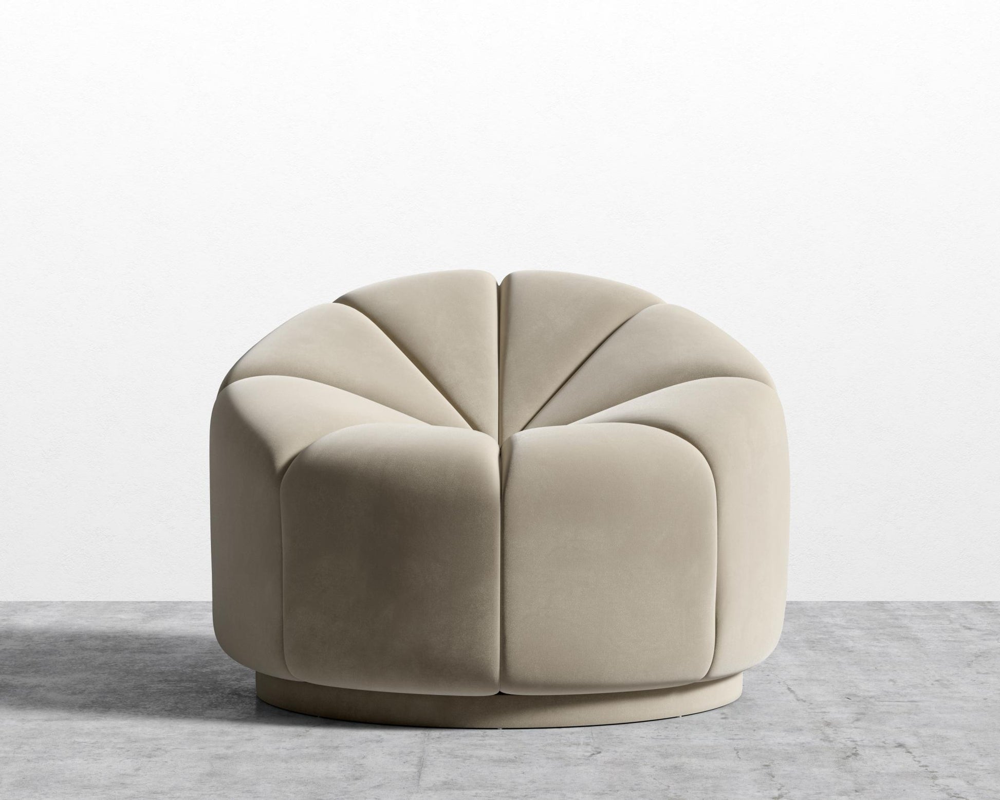 Vonn Lounge Chair - Plush Velvet - Warm Taupe