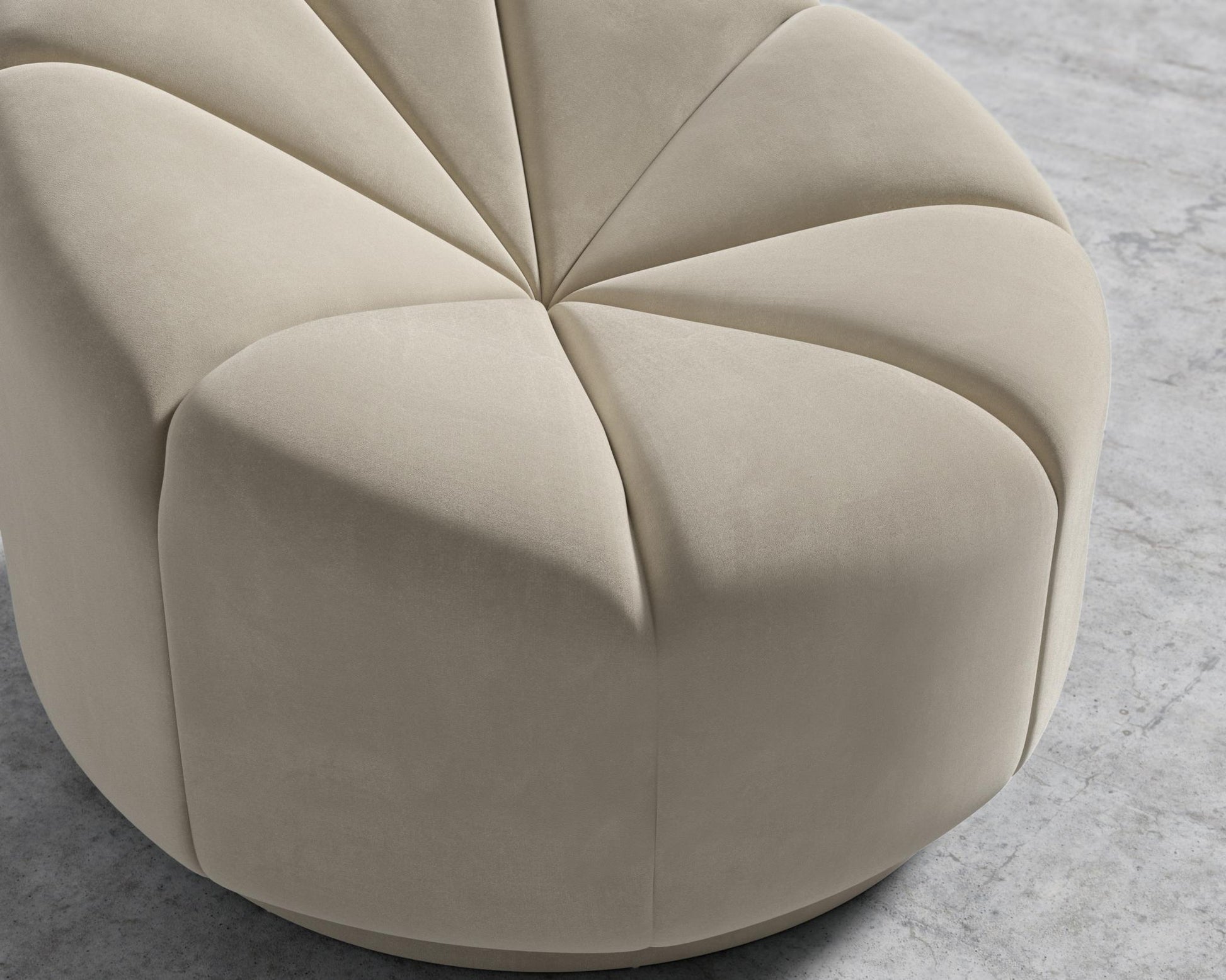 Vonn Lounge Chair - Plush Velvet - Warm Taupe