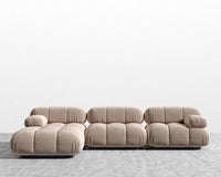 Belia Sectional Sofa - Plush Velvet - Blush
