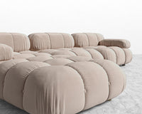 Belia Sectional Sofa - Plush Velvet - Blush