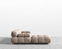 Belia Sectional Sofa - Plush Velvet - Blush