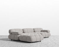 Belia Sectional Sofa - Venice Vegan Suede - Chiffon