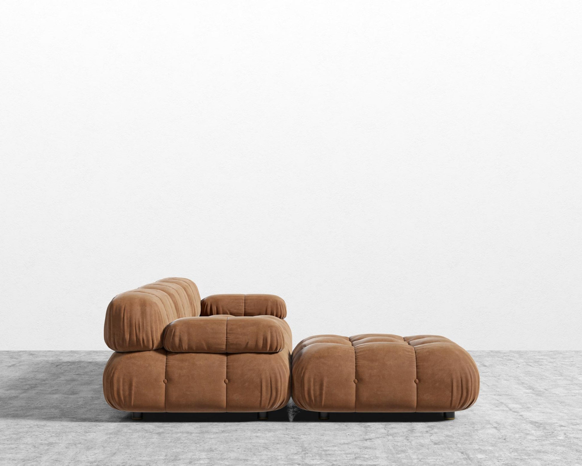 Belia Sectional Sofa - Venice Vegan Suede - Cider