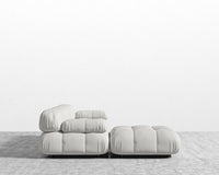 Belia Sectional Sofa - Trento Microfiber Leather - Trento Eggshell