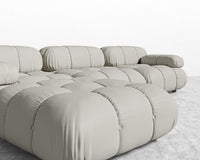 Belia Sectional Sofa - Trento Microfiber Leather - Trento Taupe