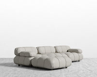 Belia Sectional Sofa - Trento Microfiber Leather - Trento Taupe