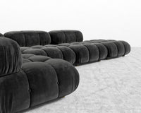 Belia Modular Sectional - Plush Velvet - Black