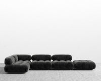 Belia Modular Sectional - Plush Velvet - Black