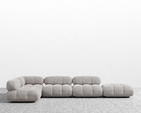 Belia Modular Sectional - Venice Vegan Suede - Chiffon