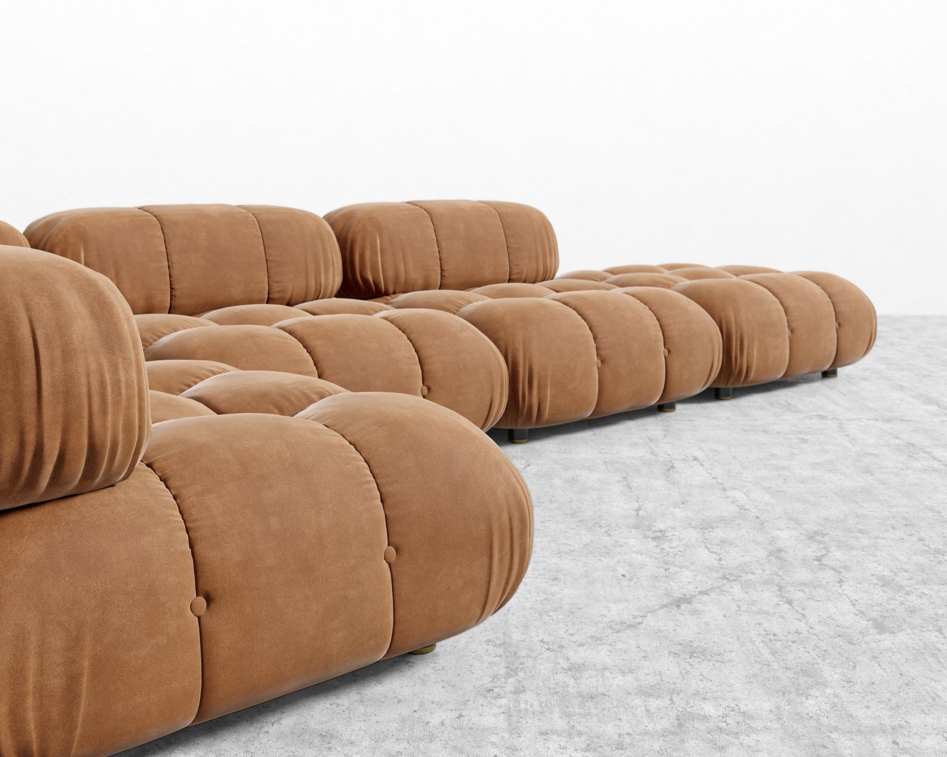 Belia Modular Sectional - Venice Vegan Suede - Cider