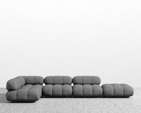 Belia Modular Sectional - Plush Weave - Fin