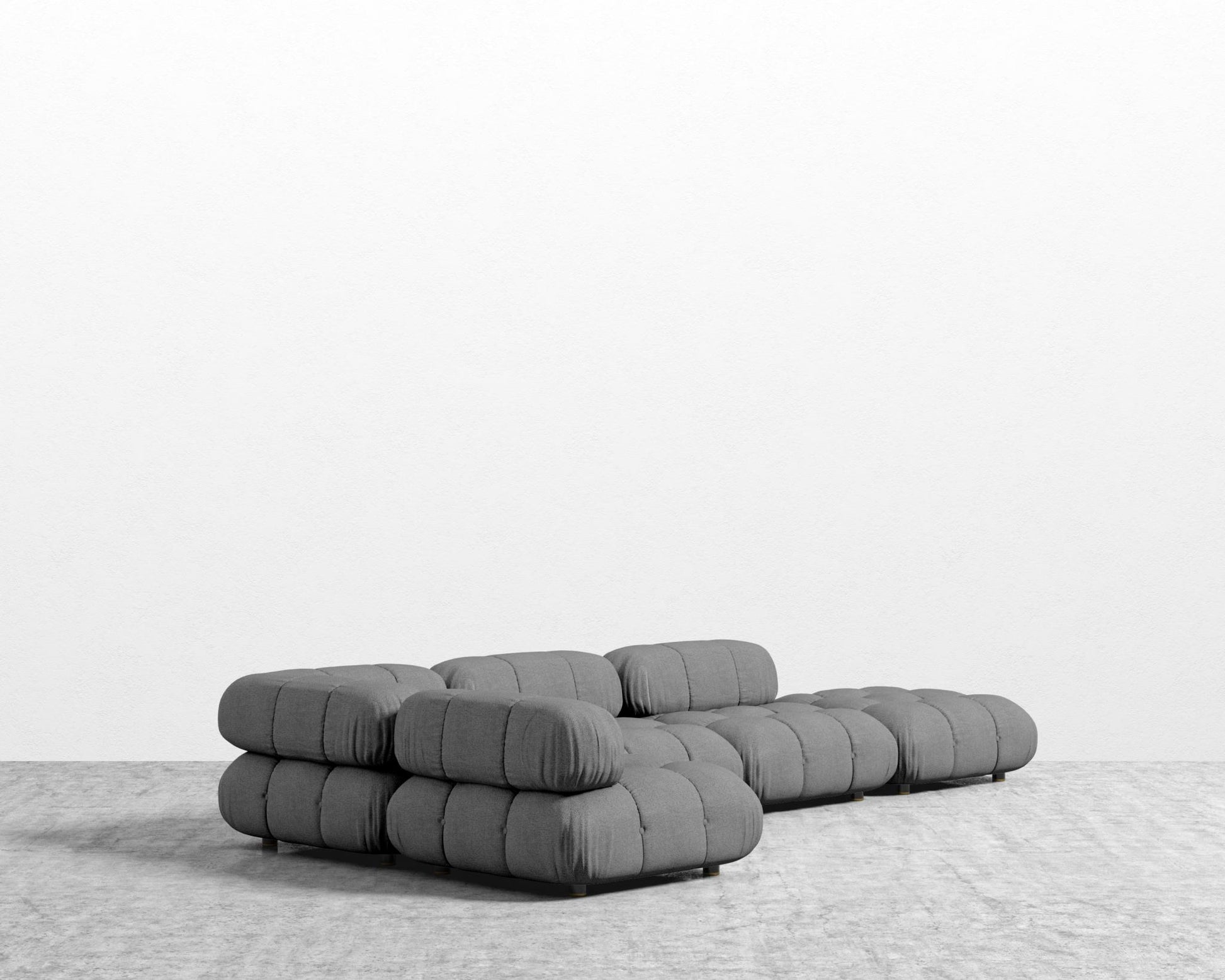 Belia Modular Sectional - Plush Weave - Fin
