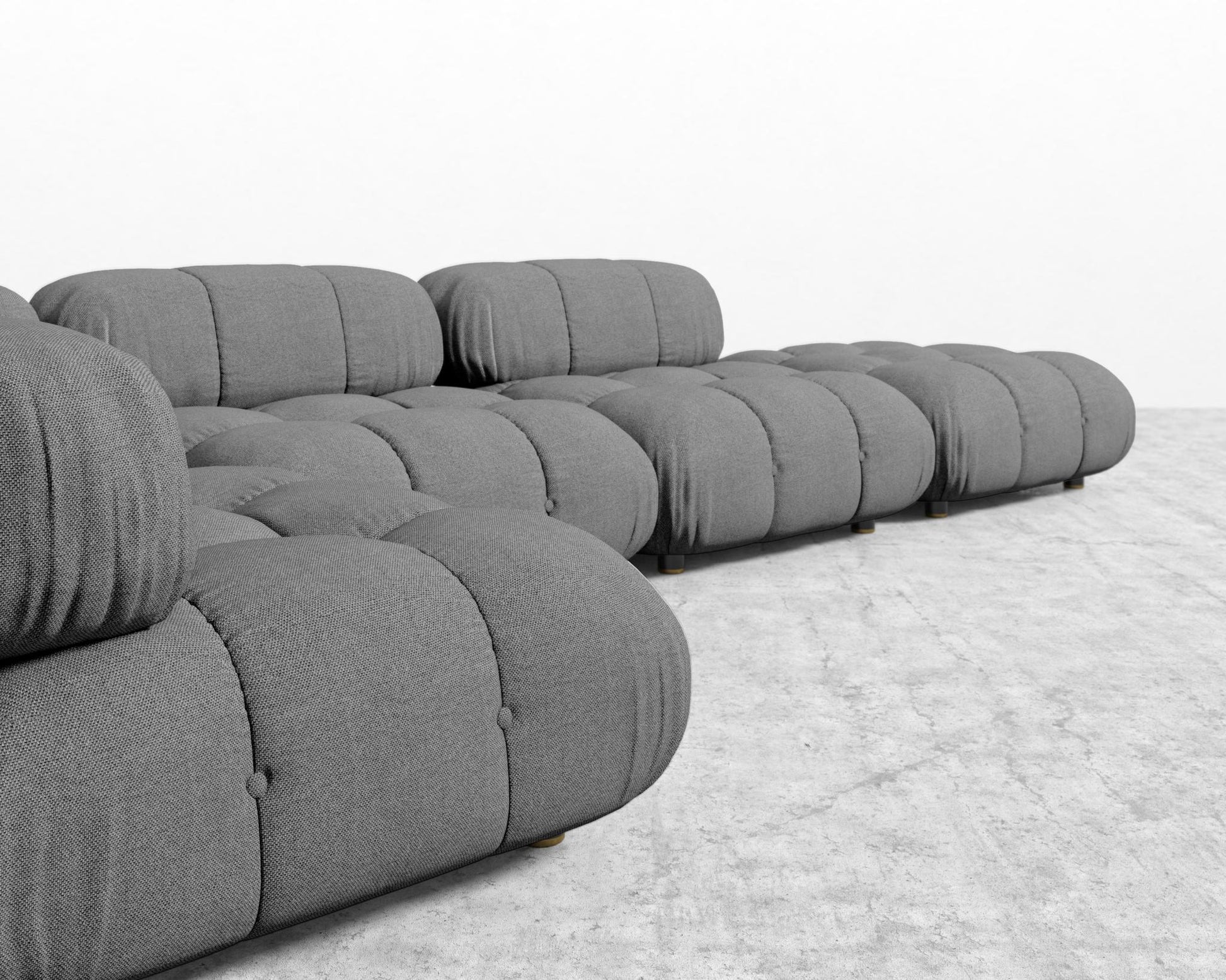 Belia Modular Sectional - Plush Weave - Fin