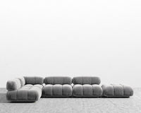 Belia Modular Sectional - Plush Velvet - Glacier Grey