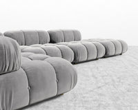 Belia Modular Sectional - Plush Velvet - Glacier Grey