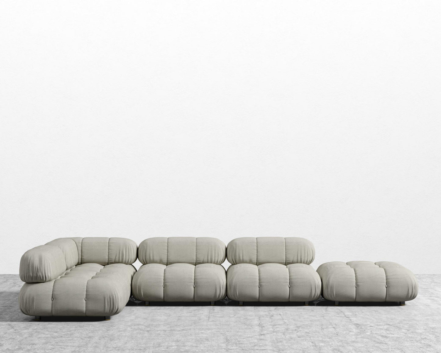 Belia Modular Sectional - Plush Weave - Oyster