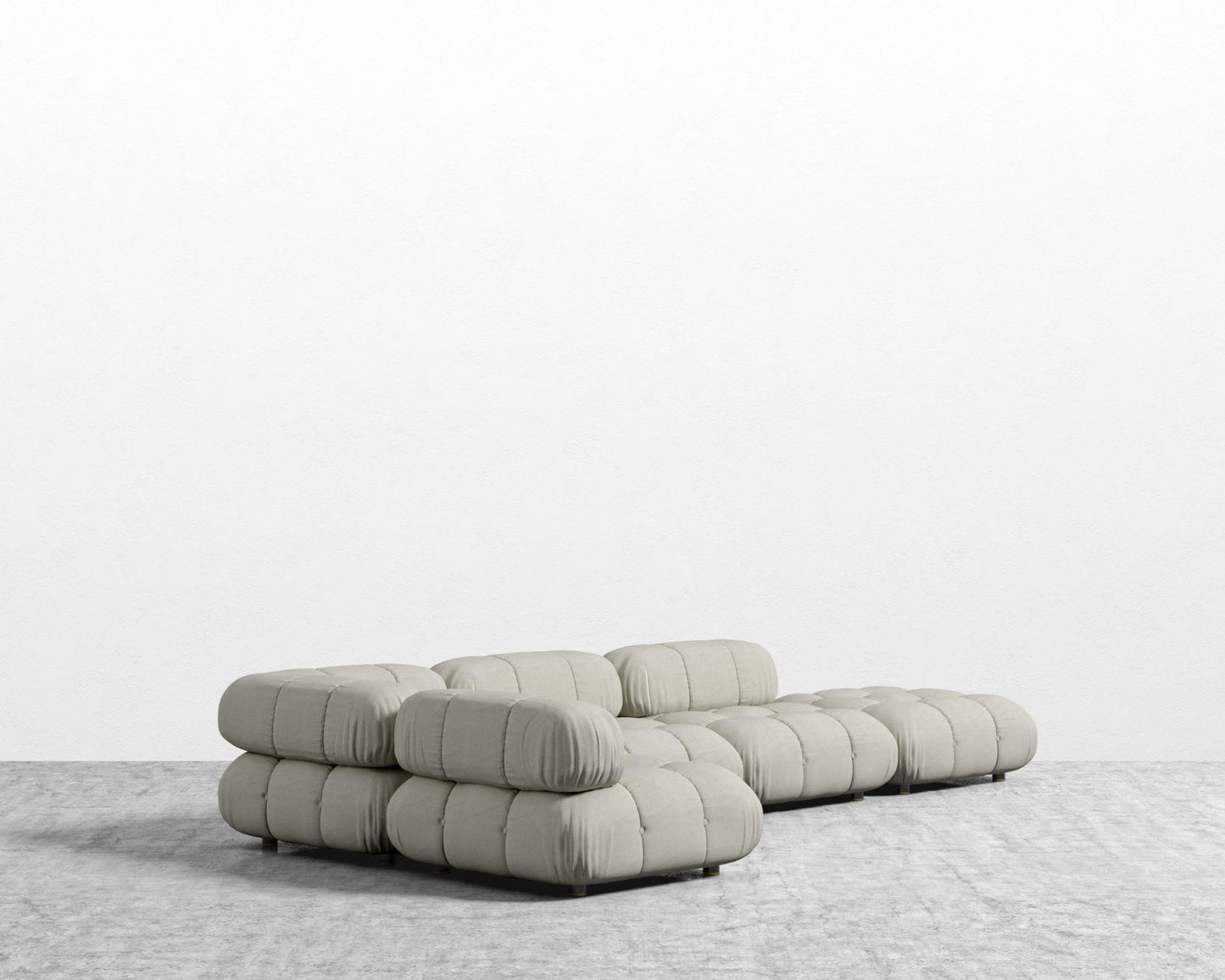 Belia Modular Sectional - Plush Weave - Oyster