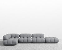 Belia Modular Sectional - Plush Weave - Porpoise