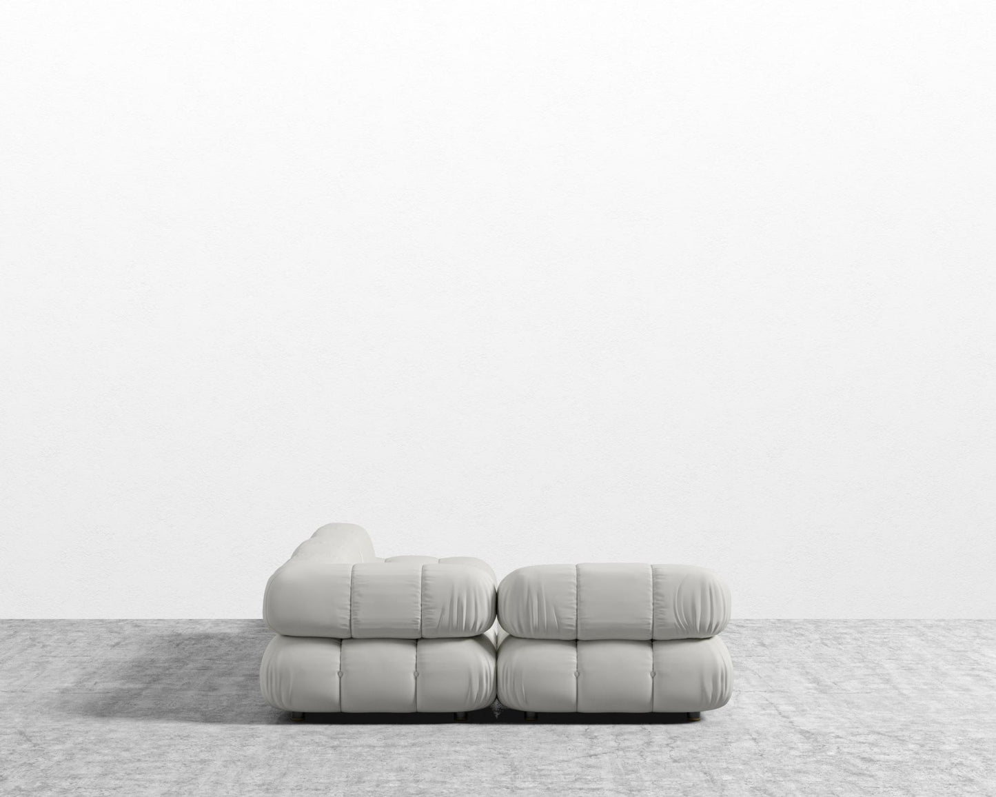 Belia Modular Sectional - Trento Microfiber Leather - Trento Eggshell