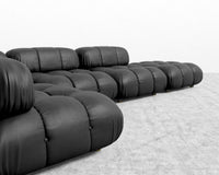 Belia Modular Sectional - Trento Microfiber Leather - Trento Jet Black