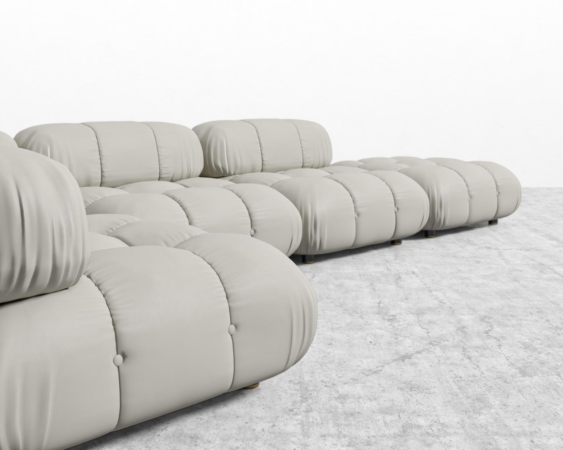 Belia Modular Sectional - Trento Microfiber Leather - Trento Taupe