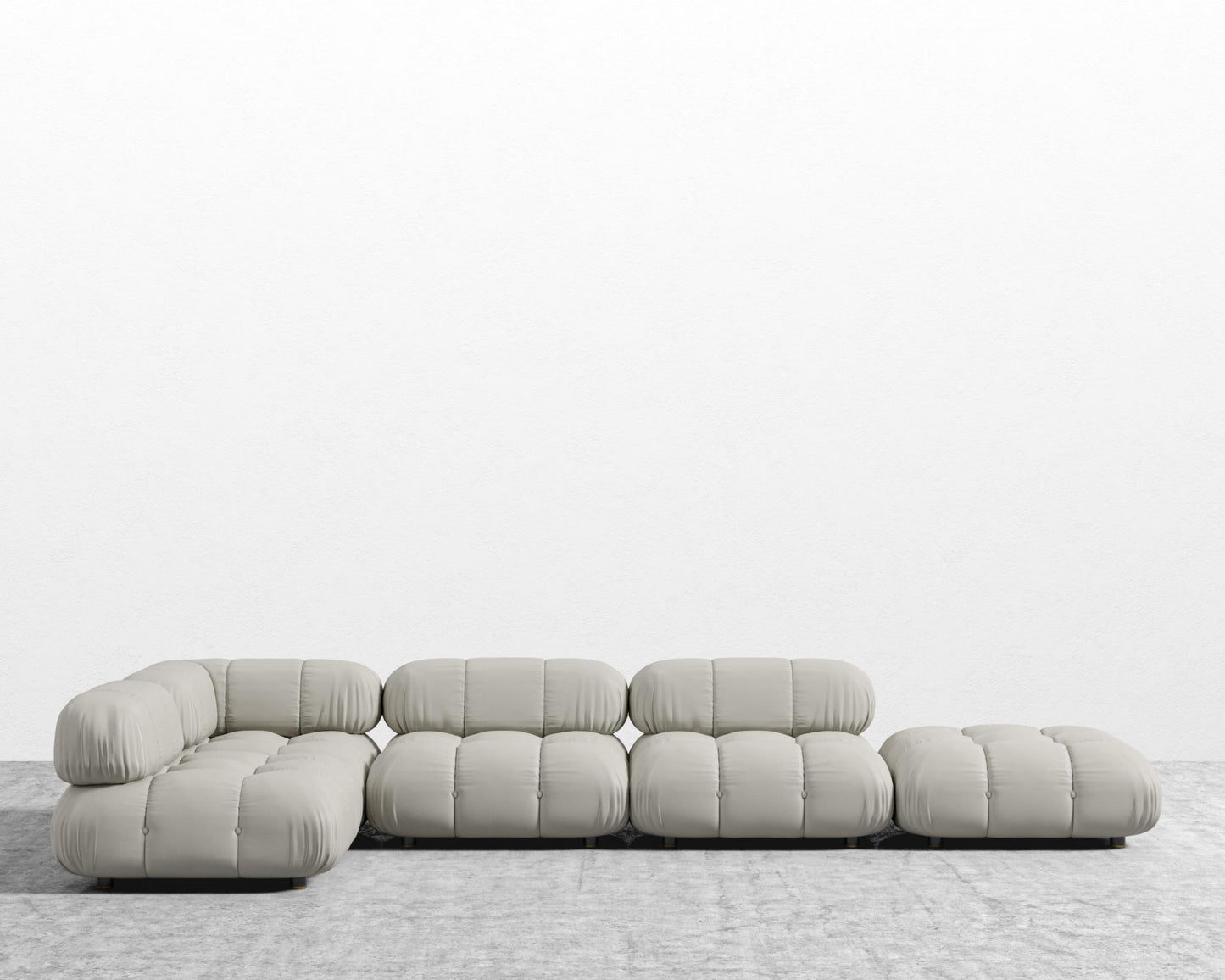 Belia Modular Sectional - Trento Microfiber Leather - Trento Taupe