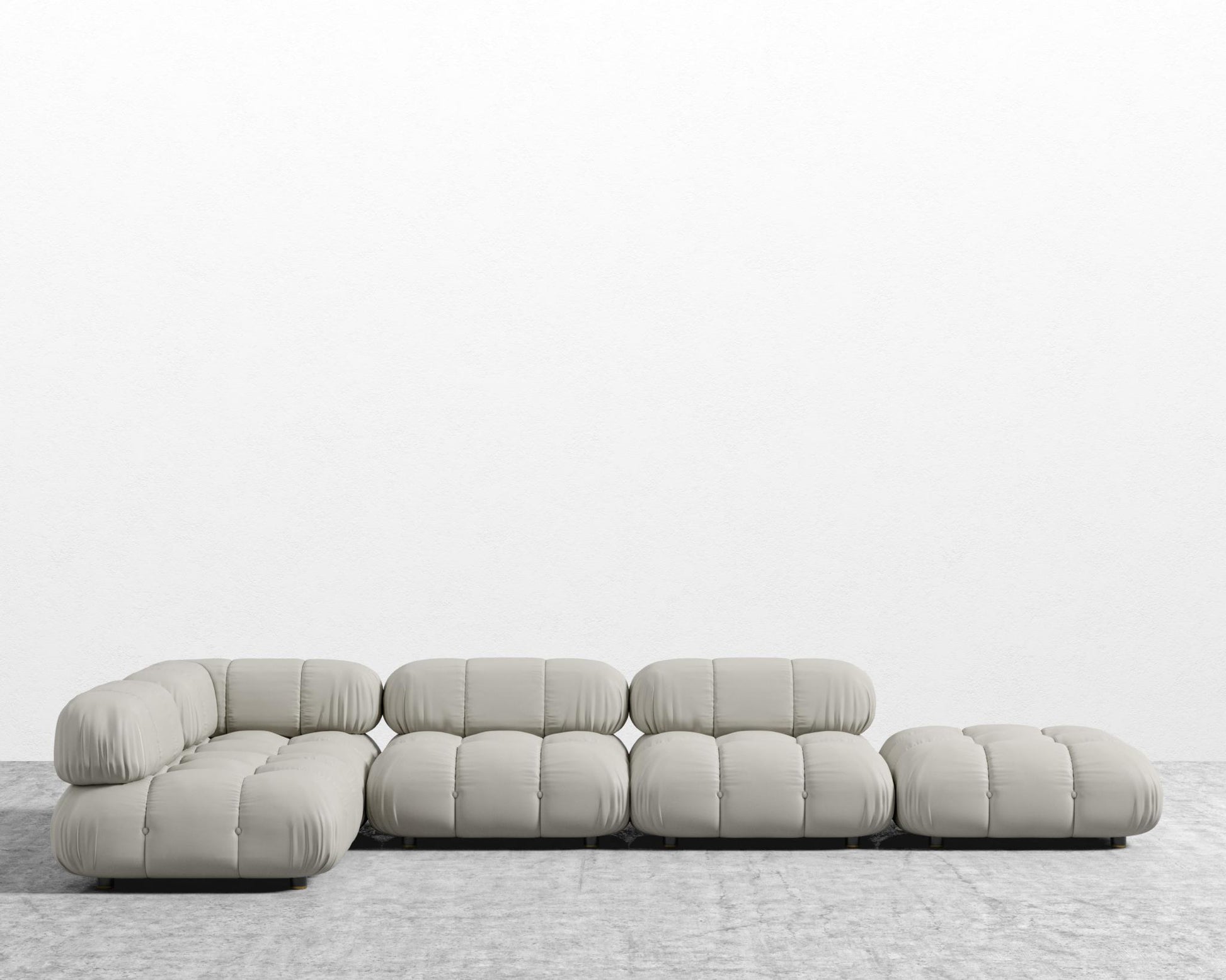 Belia Modular Sectional - Trento Microfiber Leather - Trento Taupe