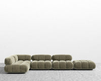 Belia Modular Sectional - Plush Velvet - Olive Green