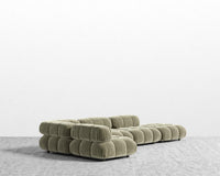 Belia Modular Sectional - Plush Velvet - Olive Green