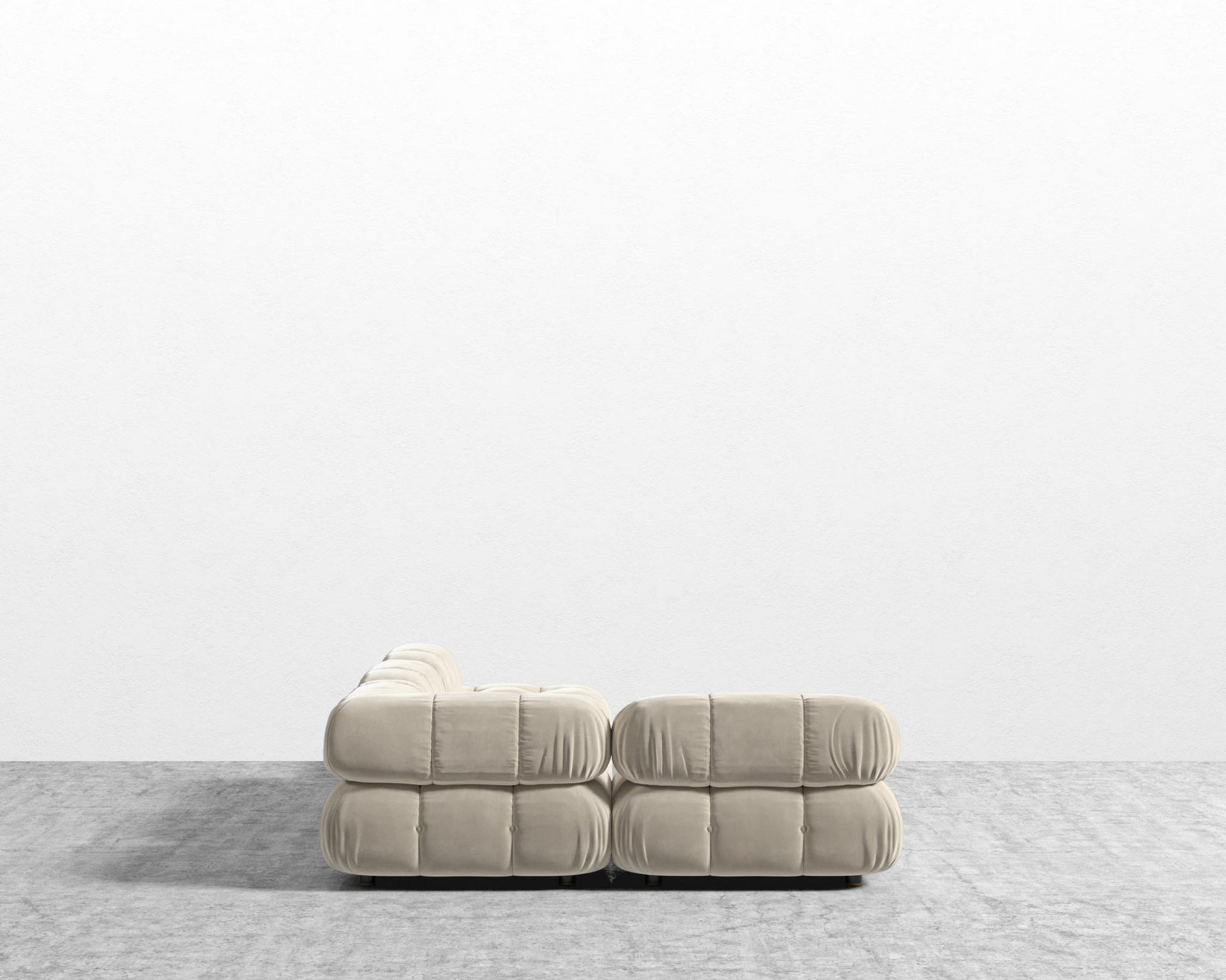 Belia Modular Sectional - Plush Velvet - Warm Taupe