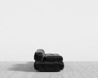 Belia Open End Sofa - Plush Velvet - Black