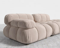 Belia Open End Sofa - Plush Velvet - Blush
