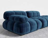 Belia Open End Sofa - Plush Velvet - Cobalt