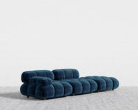 Belia Open End Sofa - Plush Velvet - Cobalt