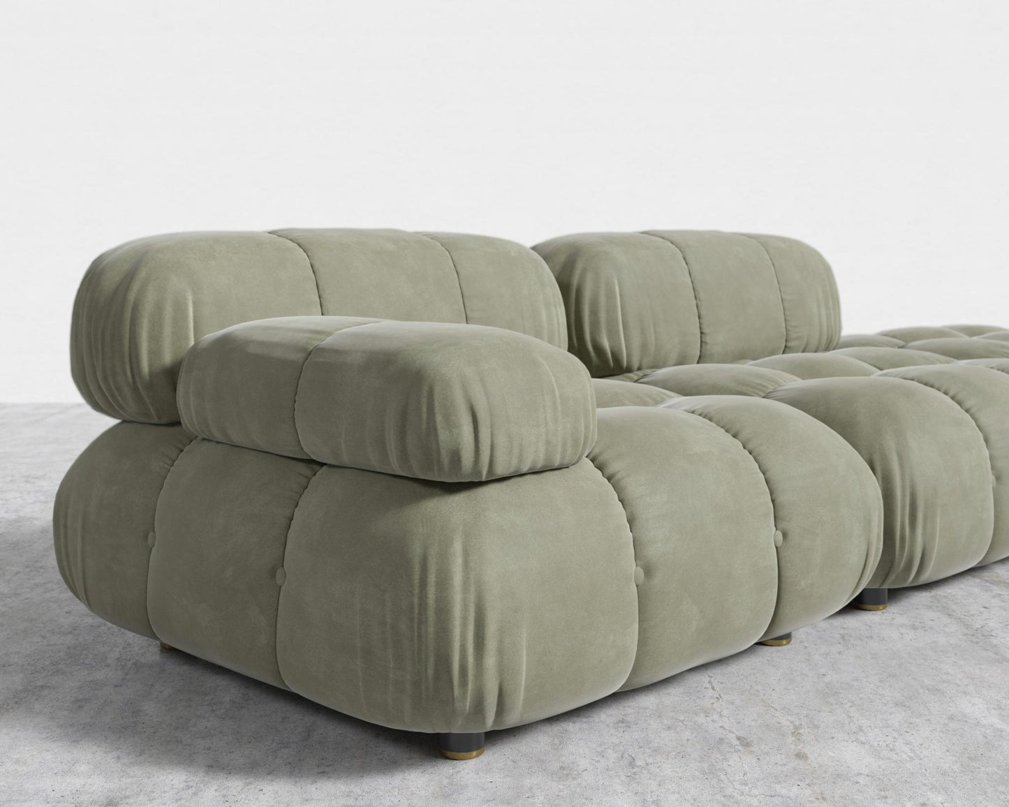 Belia Open End Sofa - Venice Vegan Suede - Sage