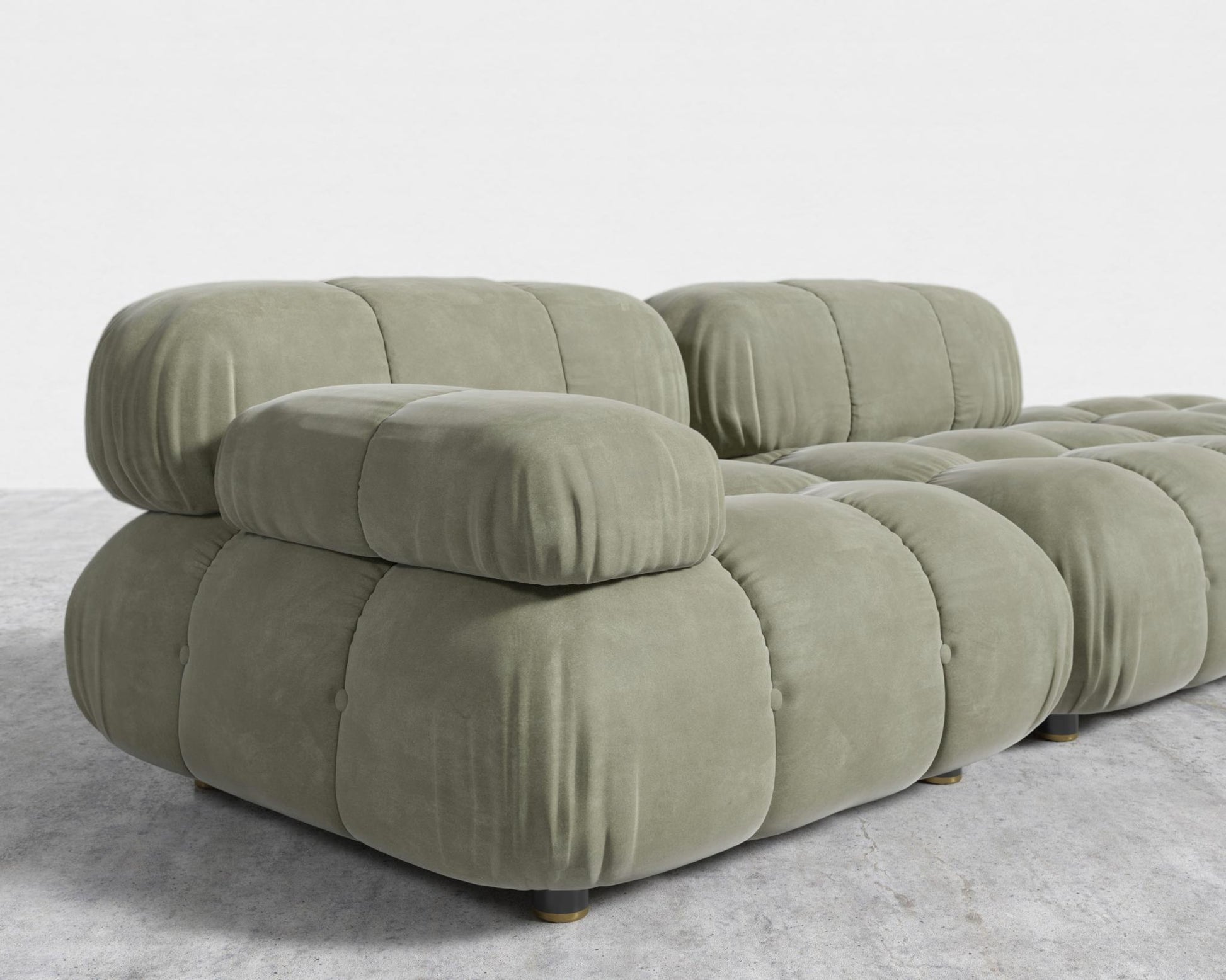 Belia Open End Sofa - Venice Vegan Suede - Sage