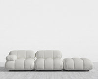 Belia Open End Sofa - Trento Microfiber Leather - Trento Eggshell