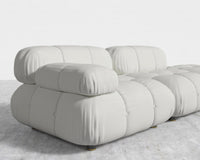 Belia Open End Sofa - Trento Microfiber Leather - Trento Eggshell