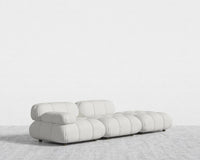 Belia Open End Sofa - Trento Microfiber Leather - Trento Eggshell