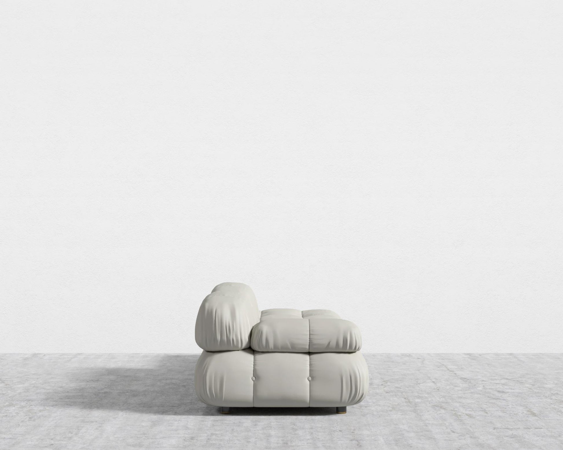 Belia Open End Sofa - Trento Microfiber Leather - Trento Taupe